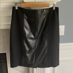 Alfani black skirt with ‘leather’ panel